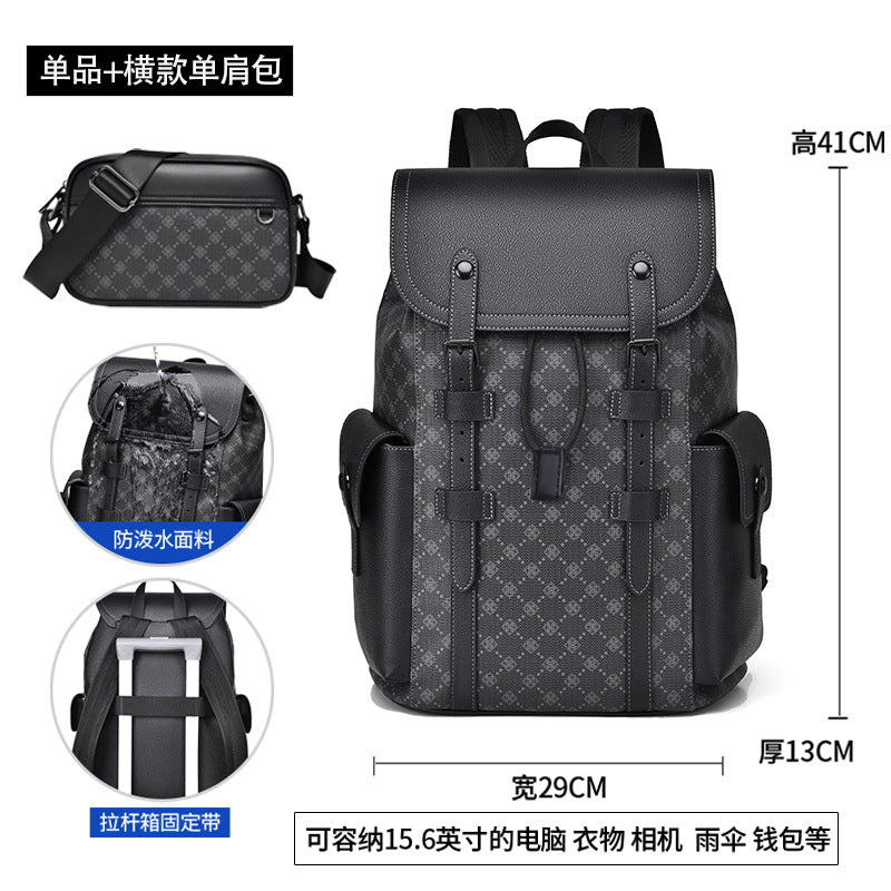 Casual versatile backpack with a textured finish