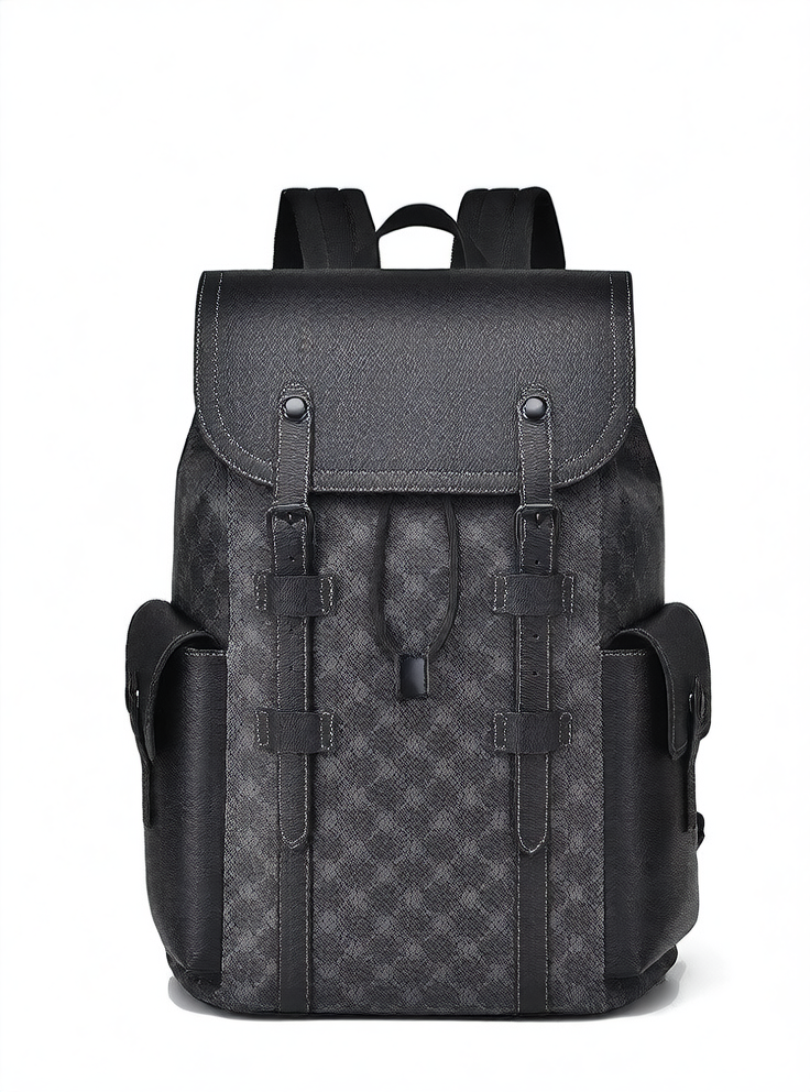 Casual versatile backpack with a textured finish
