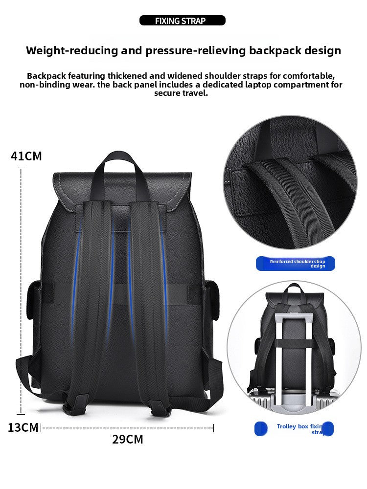 Casual versatile backpack with a textured finish