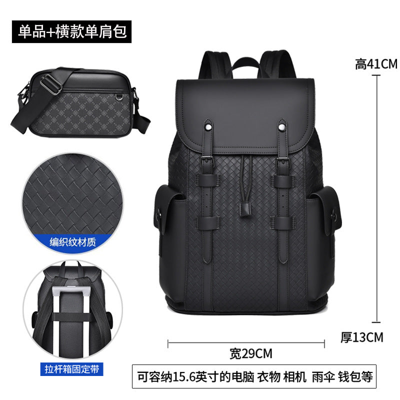 Casual versatile backpack with a textured finish