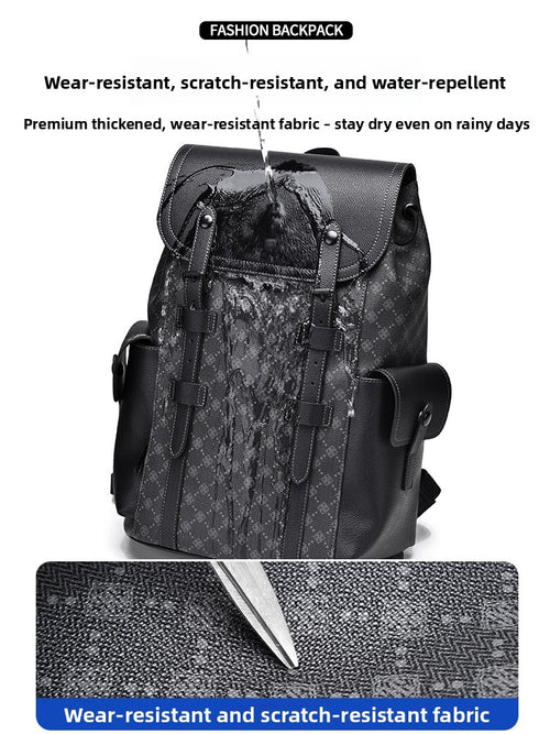 Casual versatile backpack with a textured finish