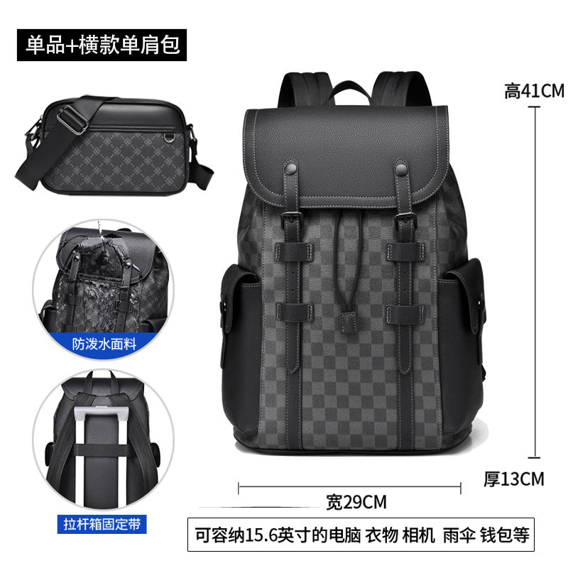 Casual versatile backpack with a textured finish